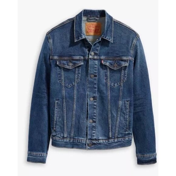 Levi's Mens Trucker Jean Jacket Colusa Denim Stretch 723340322 Mens XXL - Picture 3 of 12